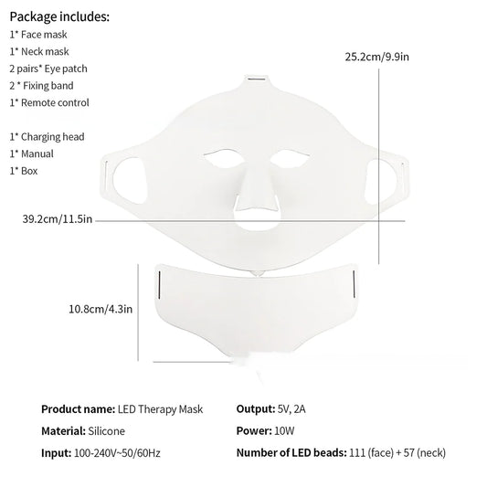 7-Color LED Silicone Face Mask